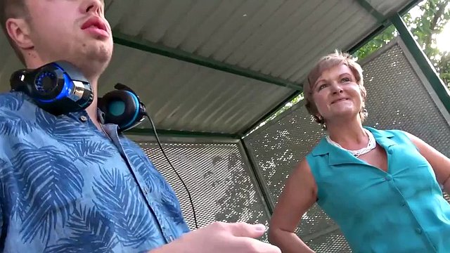 Hairy Grandma Picks Up Shy Virgin Boy in the MatureVan