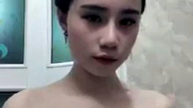 Chibi masturbates in the bathroom with a banana sextoy