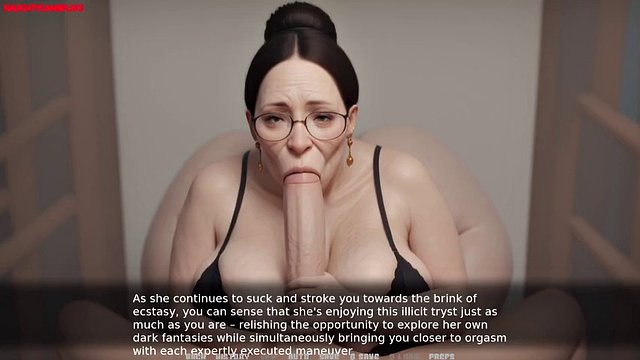 Chubby GILF fulfills her erotic fantasy of sucking a big cock - GILF Gameplay 08