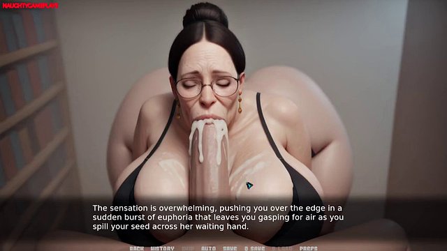 Chubby GILF fulfills her erotic fantasy of sucking a big cock - GILF Gameplay 08