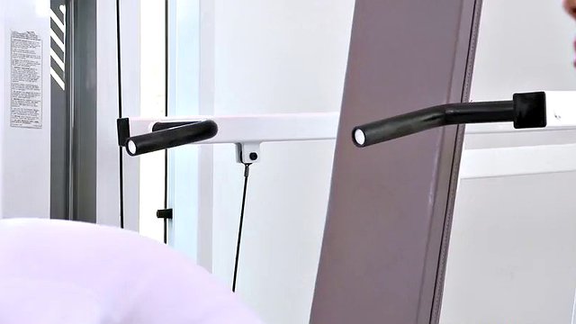 Super hot busty slut fucked hard at the gym