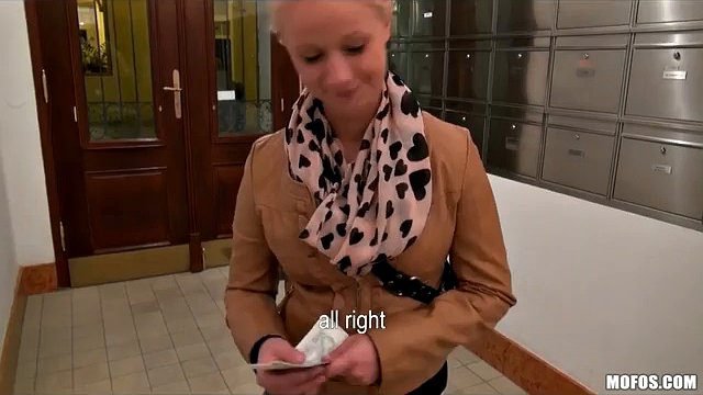 slurping blonde czech student pays for sex in public