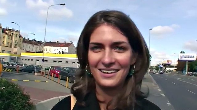 Sweet young Czech teen gets nailed in a public threesome