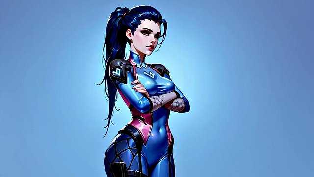 Futanari Widowmaker Masturbating