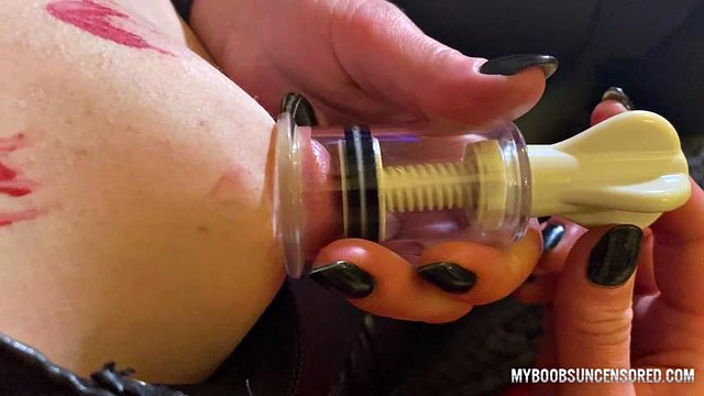 Nipples Suck By Hard Pumping And Spitting