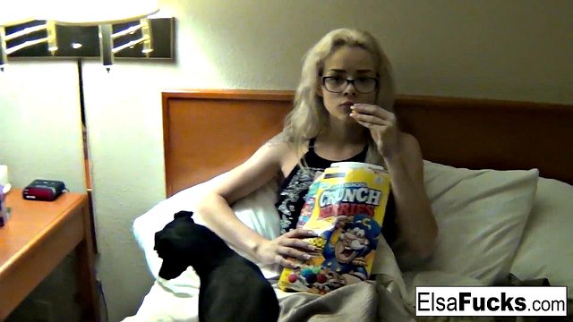 Elsa Jean Flaunts Hotel Room and Pussy