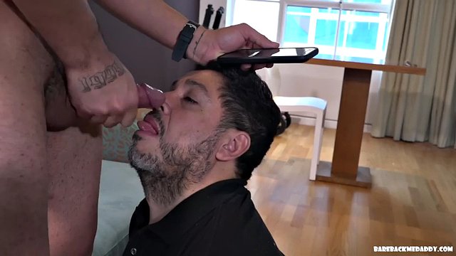 Jules undresses on the couch before daddy comes over to suck his cock. After he fucks the boy, Ferdinan gets on all fours so Jules can lick his fat ass. Jules then slips inside and gives the mature man a deep ass without a condom. fuck.