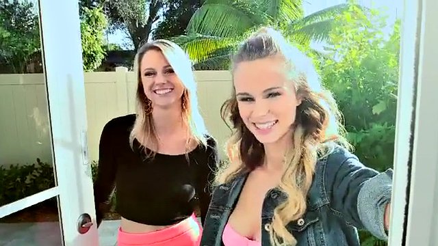 Two beautiful party girls want to have some fun