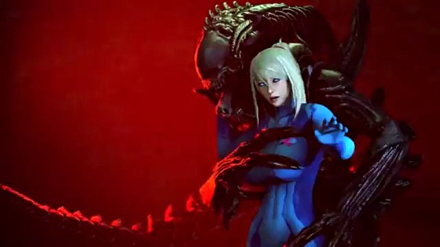Samus getting fuck by monsters 3D