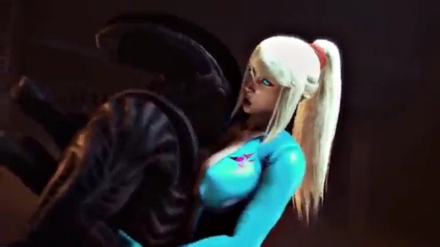 Samus getting fuck by monsters 3D
