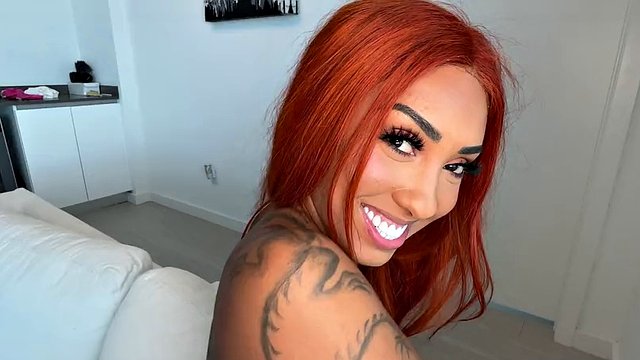 Sexy ebony babe squirts hard when drilled by FilouFitt!
