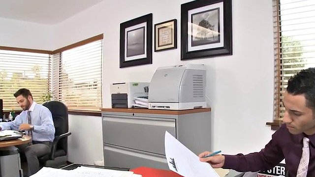sexy gay gets fucked in the office