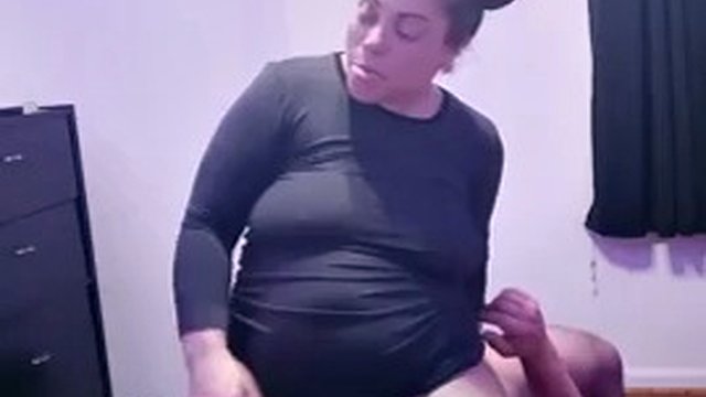 Thick Latina with big ass facesitting in gray dress