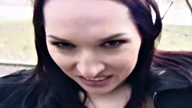 Public slut fucked by big hard cock in wet pussy hole