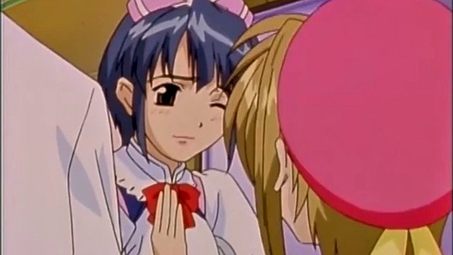 Kinky anime hottie kissing