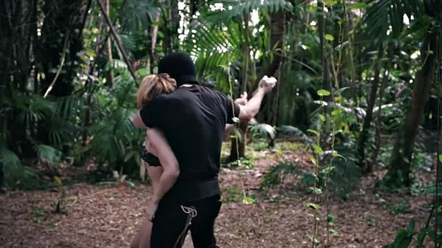 a creepy maniac hunt down teen raylin ann in a forest and brutally fucks her