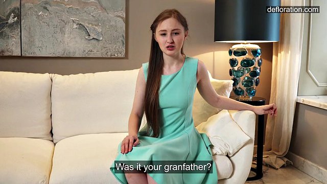 Real virgin Anna Sanglante shows hymen on camera