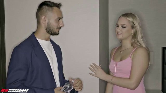 Big Cock Soaks Blonde's Pink Panties