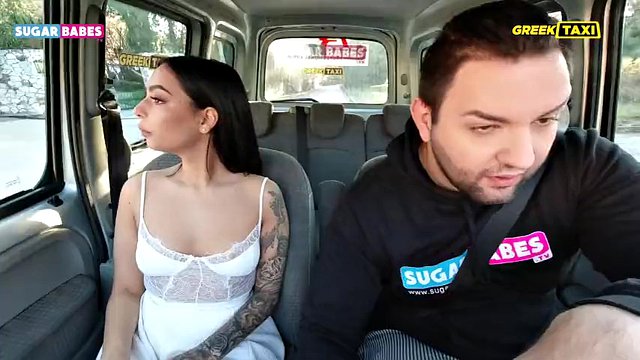 SUGARBABESTV: Sofia Pavlidi in a Greek Taxi