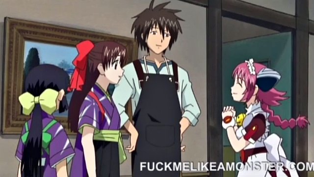 Bağıran anime genç gets ona kedi dövülerek