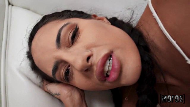 Brunette Coco Bae Teases Charles Dera in Close-Up