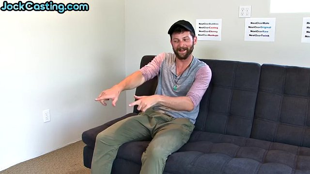 Anal loving stud toys ass and jerks off cock after casting