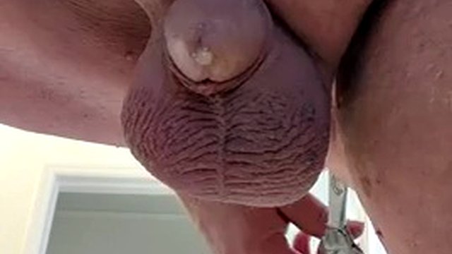 Anal toy insertion and prostate gland massage and milking