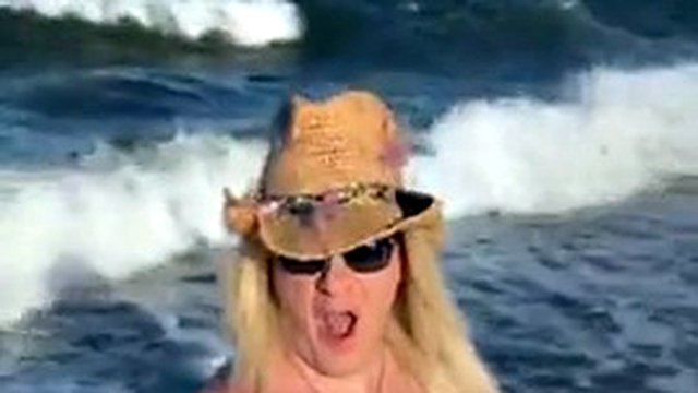 TiffanyBellsTS naked on the beach at Herring Cove