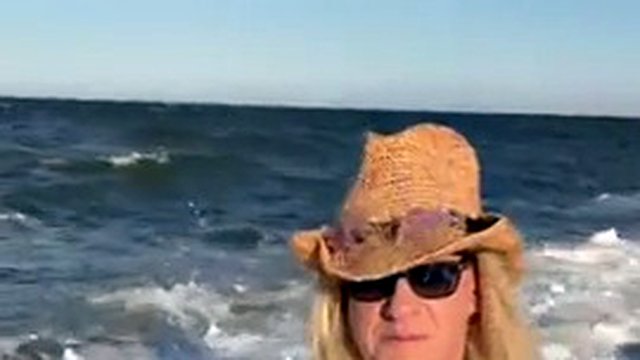 TiffanyBellsTS naked on the beach at Herring Cove